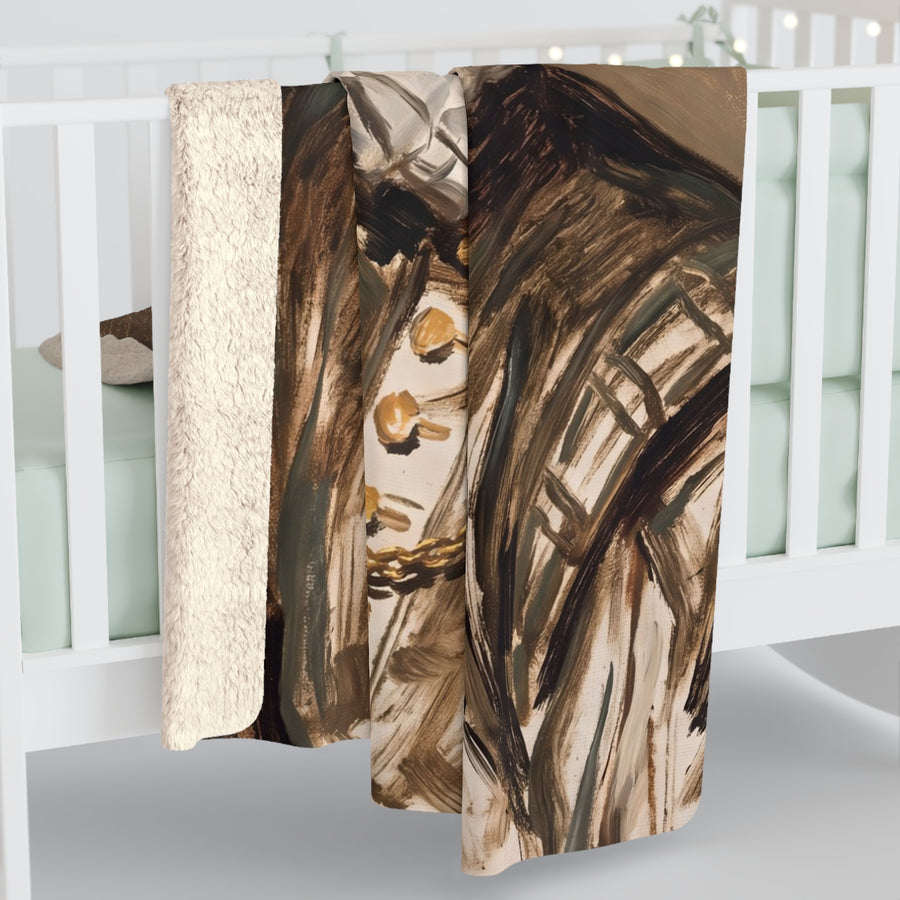 Boxer Renaissance Royal Portrait Regal Throw Blanket | Premium Dog Art | Tritan