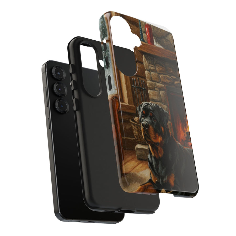 Rottweiler Phone Case — Acrylic Dog Art | iPhone 17/16/15 & Samsung | Dog Lover Gift