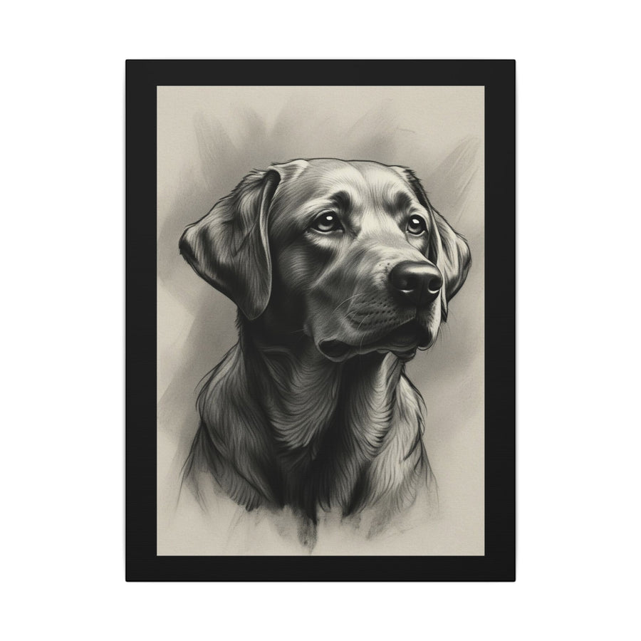 Labrador Retriever Charcoal Portrait Canvas Print | Dog Lover Gift | Pet Wall Art | Lab Decor