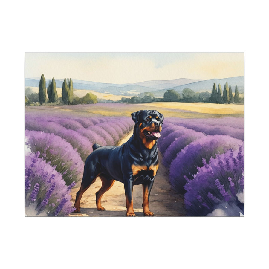 Rottweiler Watercolor Canvas Print, Dog Wall Art, Pet Lover Gift, Home Decor, Stretched Canvas, Canine Art
