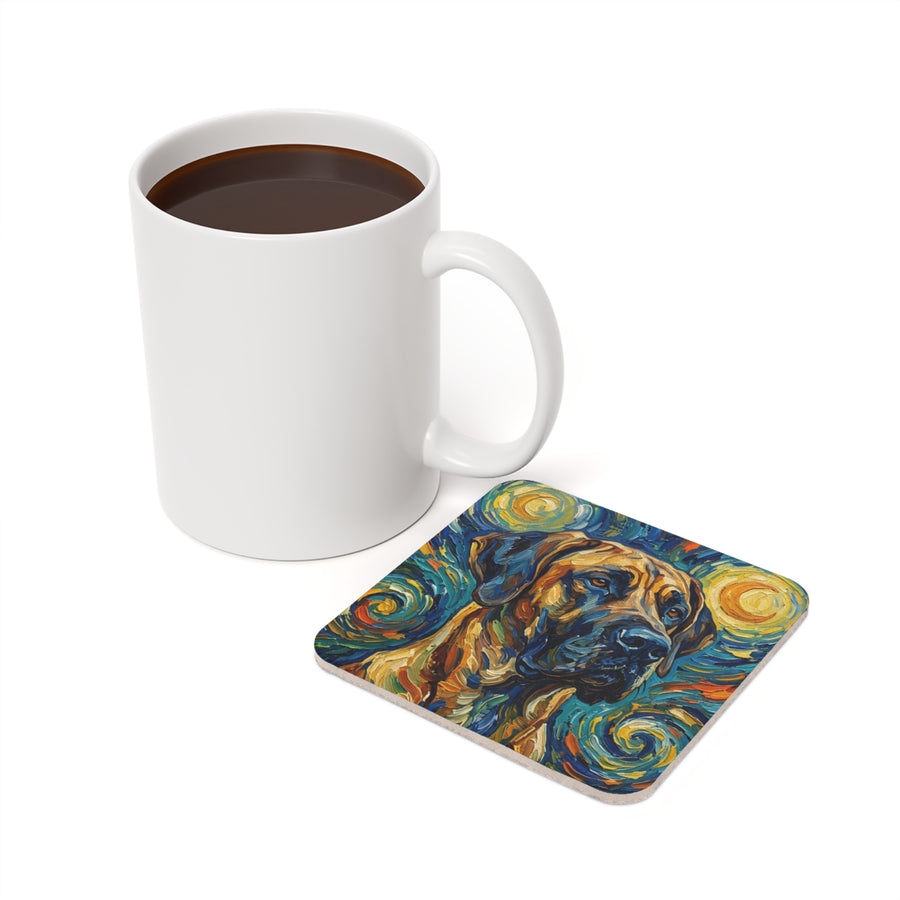Great Dane Coaster, Post-Impressionist Oil Painting Dog Art Decor, Great Dane Gift, Dog Lover Home Decor, Pet Owner Drink Mat
