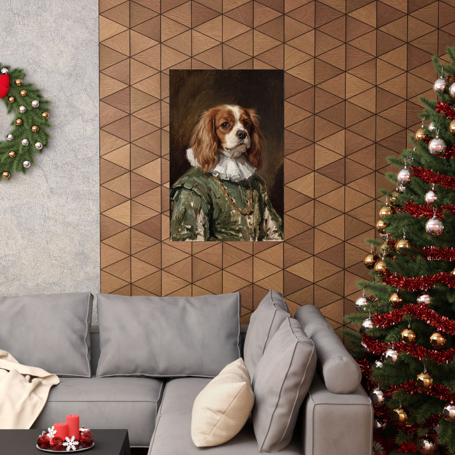 Cavalier King Charles Spaniel Renaissance Royal Portrait Matte Poster, Regal Dog Art Print, Cavalier King Charles Spaniel Lover Gift, Wall Art