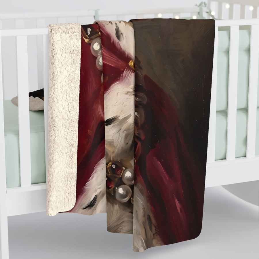 Beagle Kings & Queens Royal Portrait Regal Throw Blanket | Premium Dog Art | Tritan