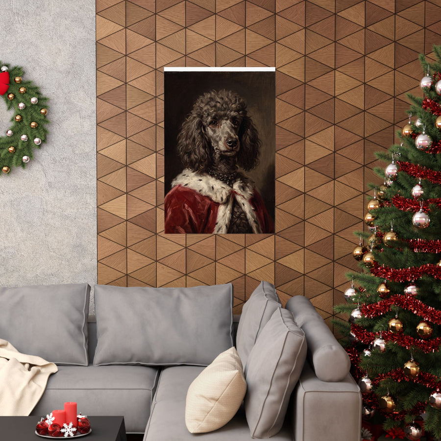 Poodle Kings & Queens Royal Portrait Matte Poster, Regal Dog Art Print, Poodle Lover Gift, Wall Art