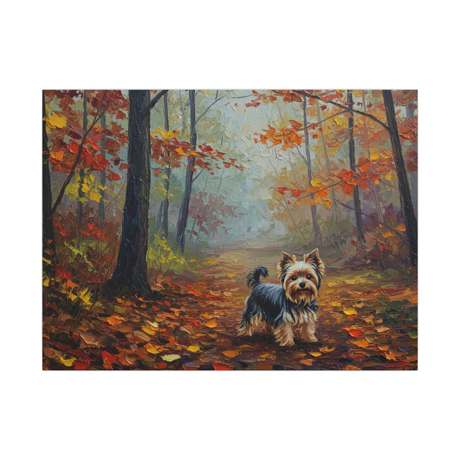 Yorkshire Terrier Wall Art, Yorkie Mom Gift, Dog Lover Canvas Print, Pet Portrait, Acrylic Painting Decor
