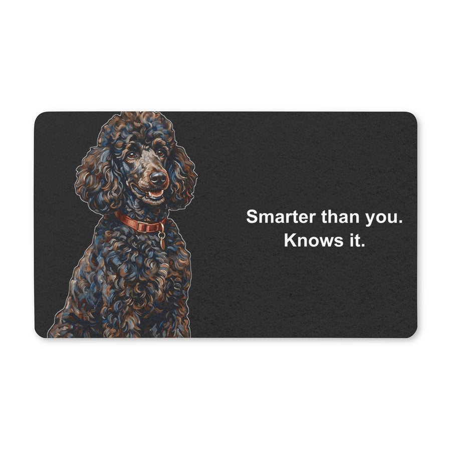 Standard Poodle Doormat | Cute Cartoon Dog Floor Mat | Poodle Lover Gift | Dog Mom Home Decor | Indoor Entryway Welcome Mat — primary view