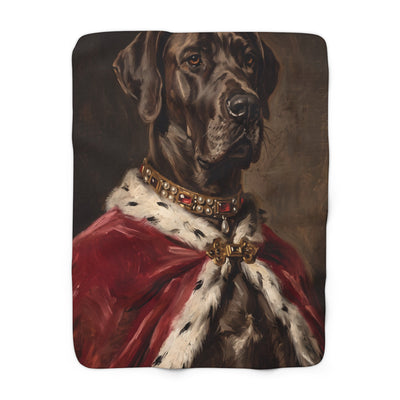 Great Dane Kings & Queens Royal Portrait Regal Throw Blanket | Premium Dog Art | Tritan