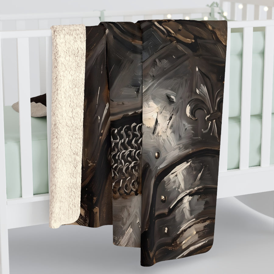 Bernese Mountain Dog Medieval Knight Portrait Regal Throw Blanket | Premium Dog Art | Tritan