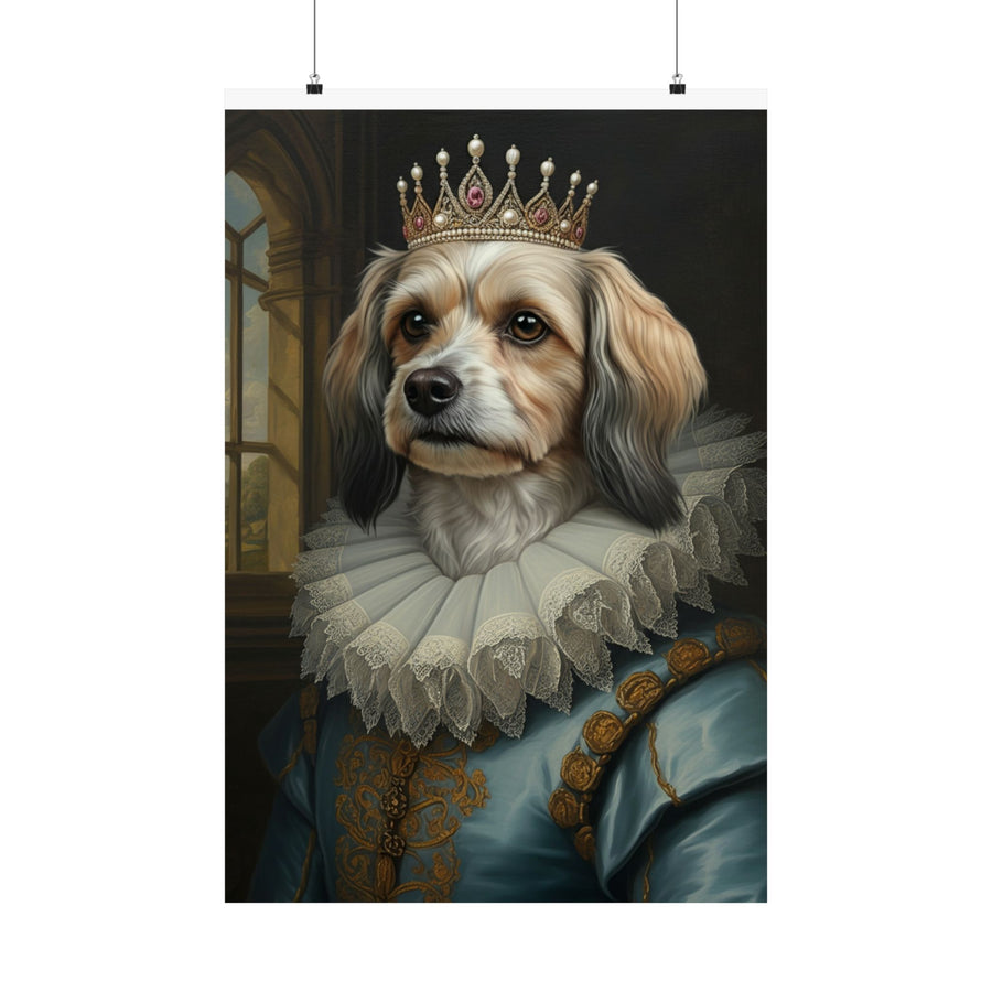 Havanese Kings & Queens Royal Portrait Matte Poster, Regal Dog Art Print, Havanese Lover Gift, Wall Art