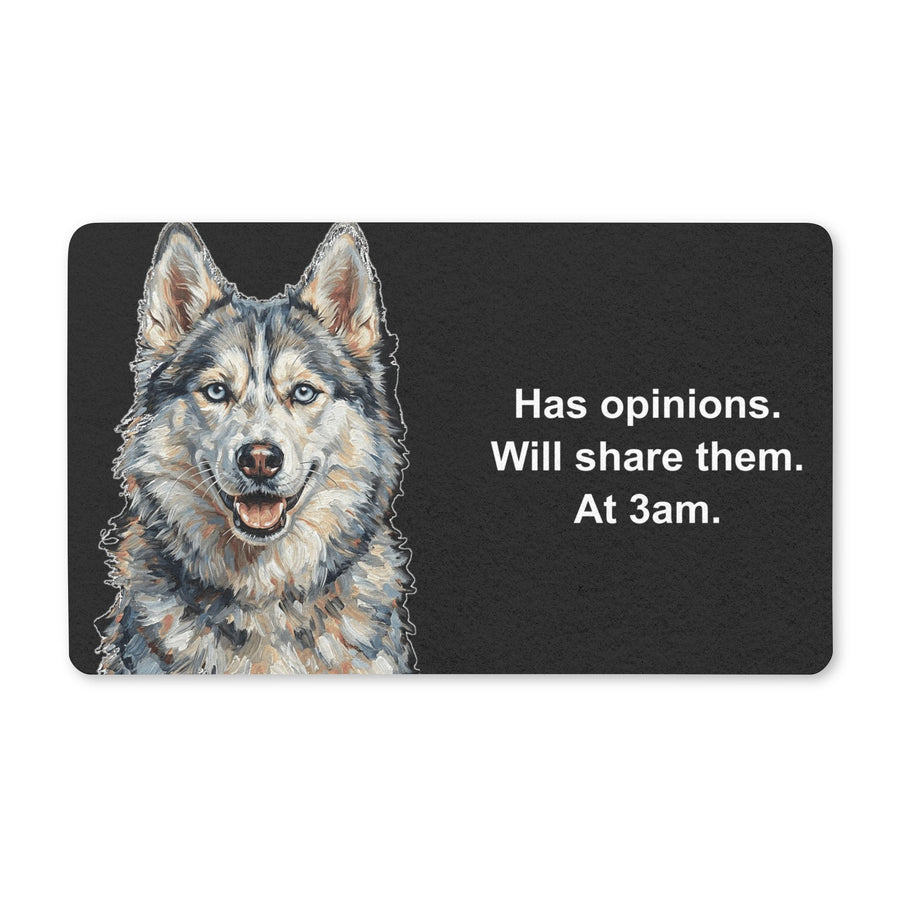 Siberian Husky Doormat | Cute Cartoon Dog Floor Mat | Husky Lover Gift | Dog Mom Home Decor | Indoor Entryway Welcome Mat — primary view