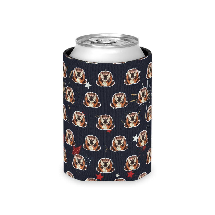 English Bulldog Can Cooler, America 250 Patriotic Dog Art, USA Flag Puppy Gift, Summer Drinkware Decor, American Bully Lover Present