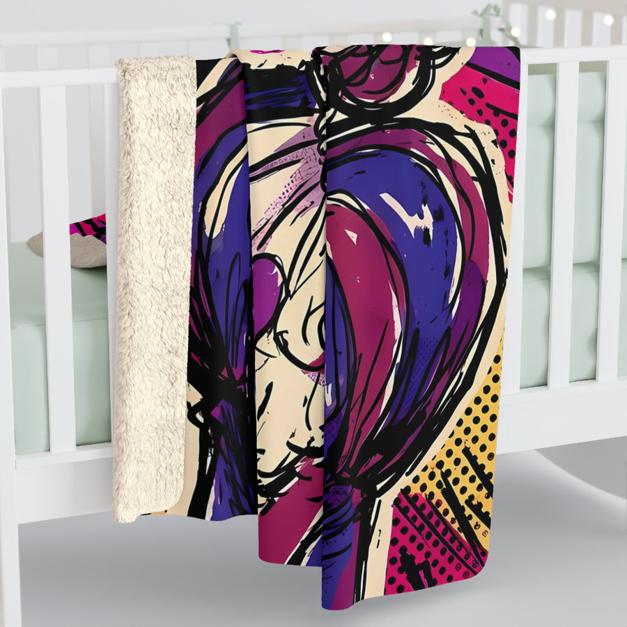 Poodle Comic Pop Art Throw Blanket | Premium Dog Art | Tritan