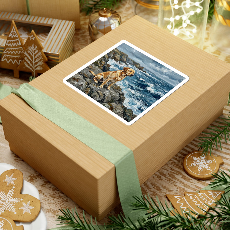 Acrylic Gallery Print Labrador Retriever - Coastal Cliffside | Kiss-Cut Stickers — view 8 of 12