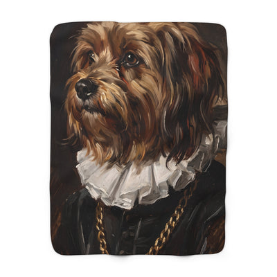 Havanese Renaissance Royal Portrait Throw Blanket | Premium Dog Art | Tritan