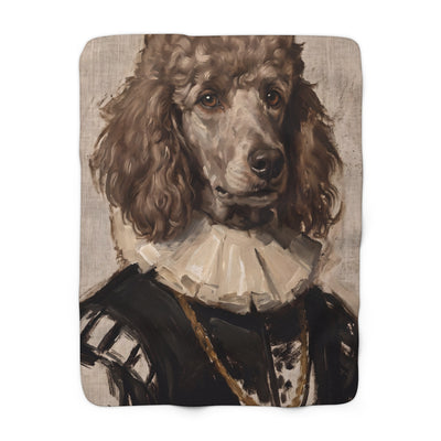 Poodle Renaissance Royal Portrait Regal Throw Blanket | Premium Dog Art | Tritan