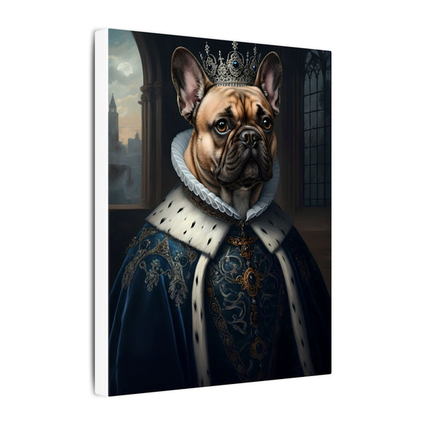French Bulldog Kings & Queens Royal Portrait Canvas Wall Art, Regal Dog Painting, French Bulldog Lover Gift, Stretched Canvas