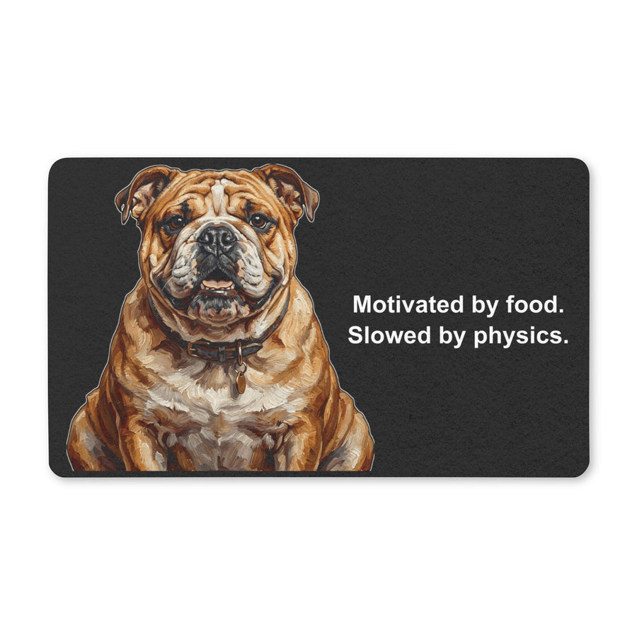 English Bulldog Doormat | Cute Cartoon Dog Floor Mat | Bulldog Lover Gift | Dog Mom Home Decor | Indoor Entryway Welcome Mat — primary view