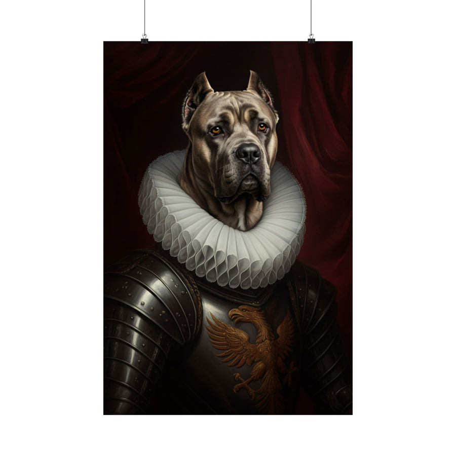 Cane Corso Renaissance Royal Portrait Matte Poster, Regal Dog Art Print, Cane Corso Lover Gift, Wall Art