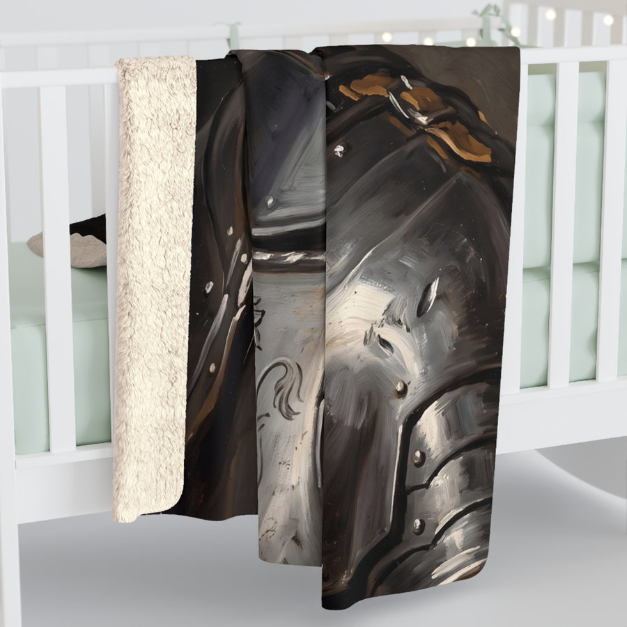 Great Dane Medieval Knight Portrait Regal Throw Blanket | Premium Dog Art | Tritan