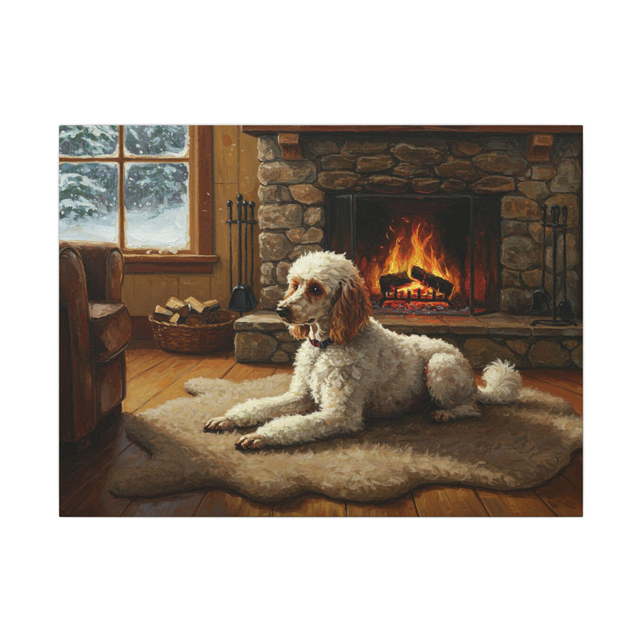 Poodle Acrylic Art Print Stretched Canvas Wall Art | Dog Lover Gift | Modern Pet Portrait Home Decor | Dog Mom Gift