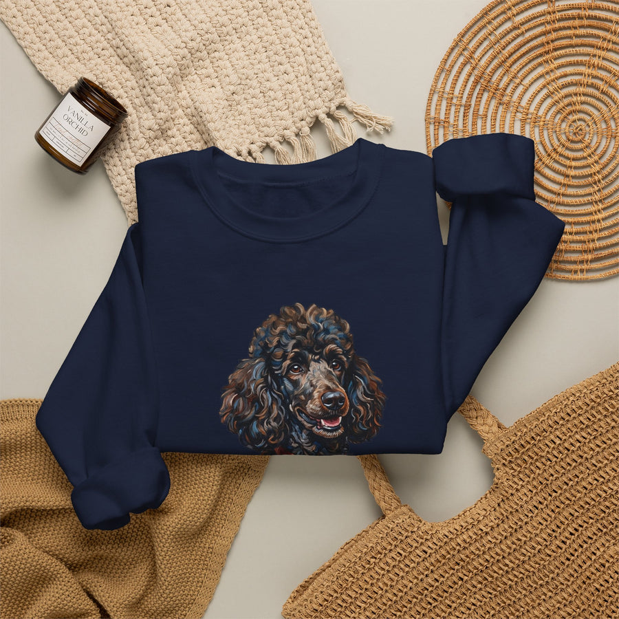 Standard Poodle Sweatshirt | Painterly Dog Art Crewneck | Poodle Mom Gift | Cozy Pullover for Dog Lovers | Pet Portrait Apparel