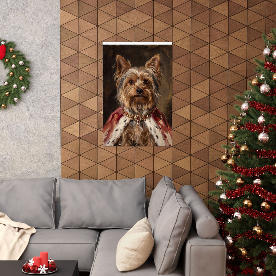 Yorkshire Terrier Kings & Queens Royal Portrait Matte Poster, Regal Dog Art Print, Yorkshire Terrier Lover Gift, Wall Art
