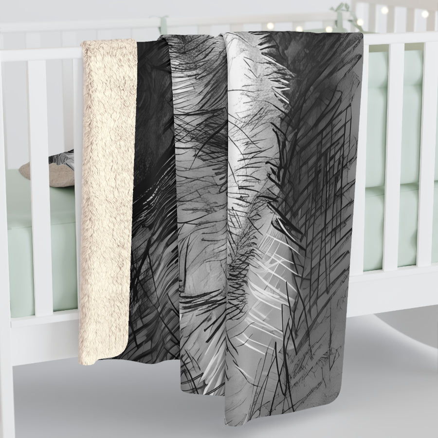 Corgi Charcoal Portrait Throw Blanket | Premium Dog Art | Tritan
