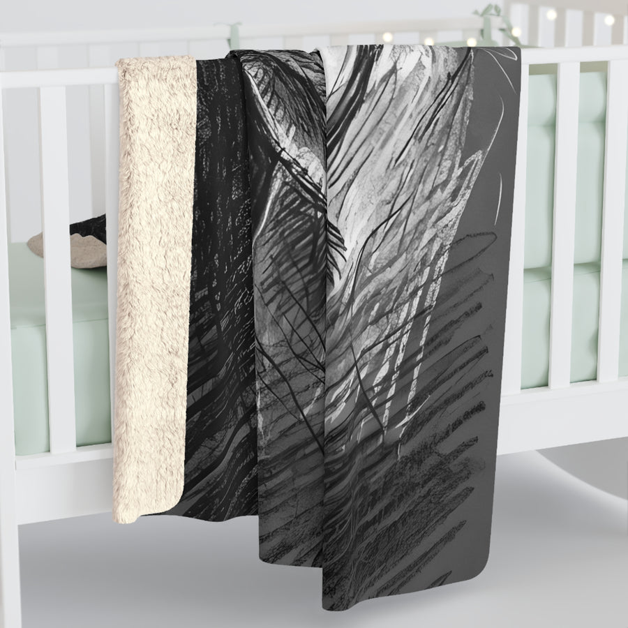 English Bulldog Charcoal Portrait Throw Blanket | Premium Dog Art | Tritan