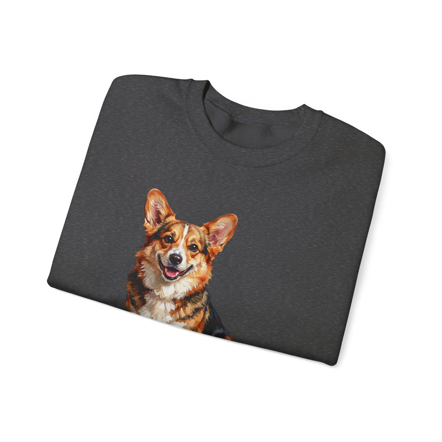 Pembroke Welsh Corgi Sweatshirt | Painterly Dog Art Crewneck | Corgi Mom Gift | Cozy Pullover for Dog Lovers | Pet Portrait Apparel