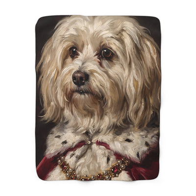 Havanese Kings & Queens Royal Portrait Regal Throw Blanket | Premium Dog Art | Tritan