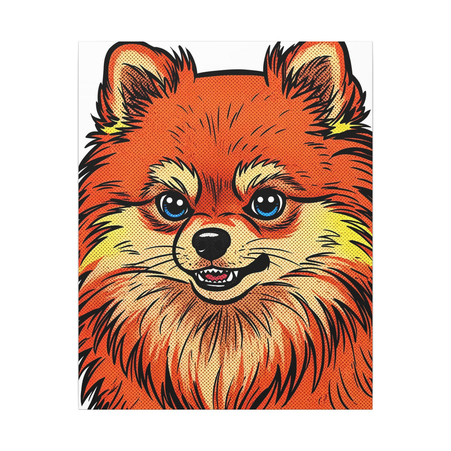 Comic Book Pomeranian Canvas — Bold Dog Wall Art