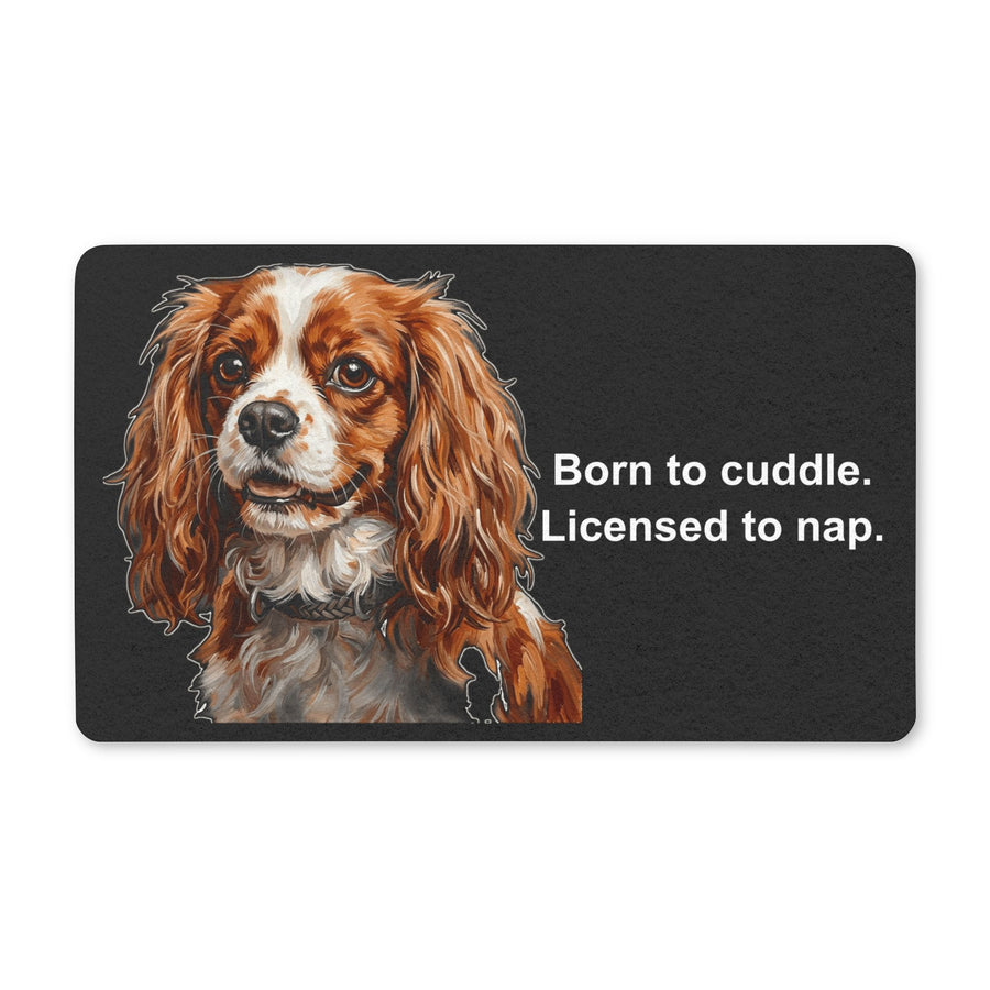 Cavalier King Charles Spaniel Doormat | Cute Cartoon Dog Floor Mat | Cavalier Lover Gift | Dog Mom Home Decor | Indoor Entryway Welcome Mat — primary view