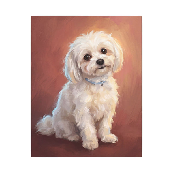Maltese — Painted Portrait Canvas (Style B)