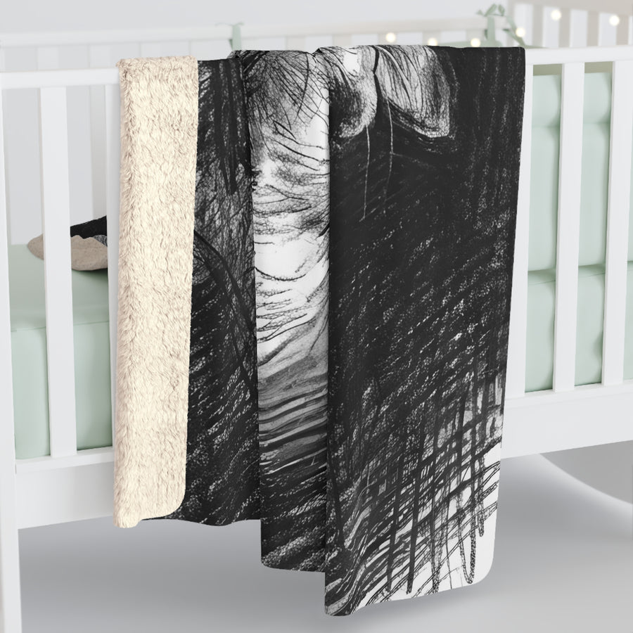 Beagle Charcoal Portrait Throw Blanket | Premium Dog Art | Tritan