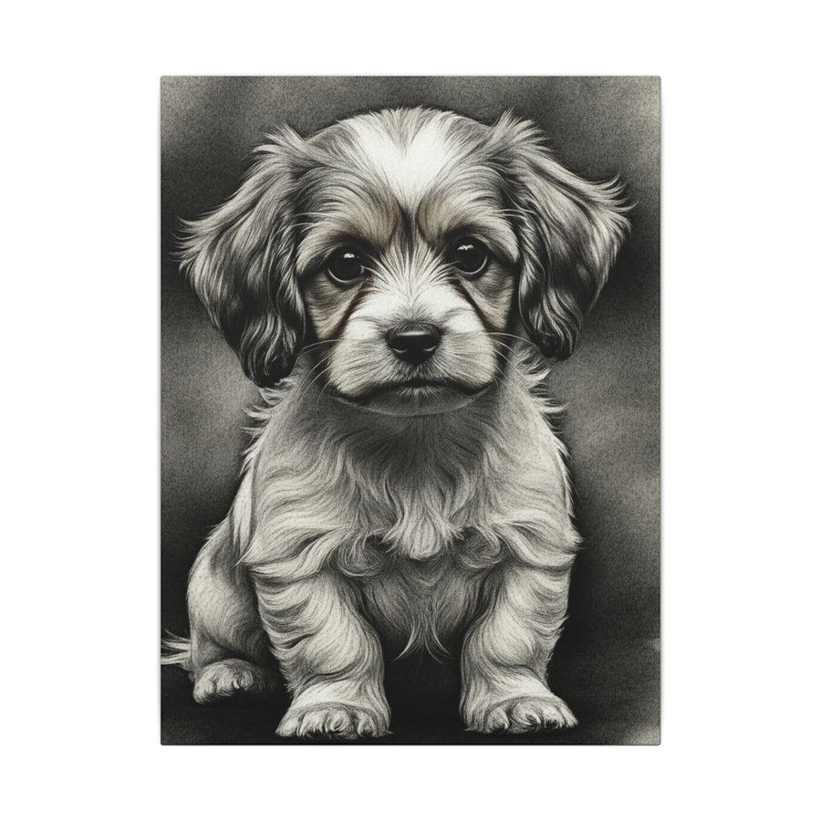 Havanese Charcoal Portrait Canvas Wall Art | Dog Lover Gift | Pet Art Print | Unique Home Decor for Dog Owners