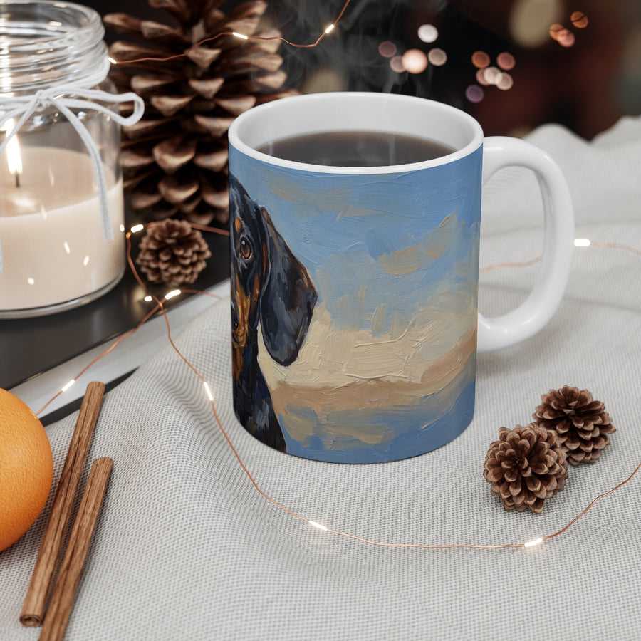 Dachshund Acrylic ceramic mug by Tritan, context