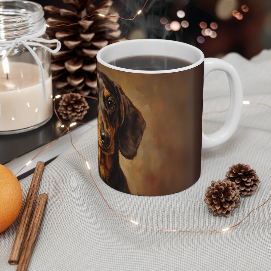 Dachshund Acrylic ceramic mug by Tritan, context
