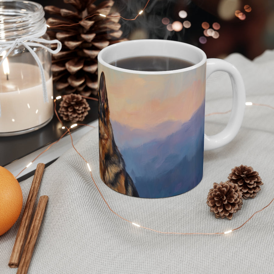 German Shepherd Acrylic ceramic mug by Tritan, context