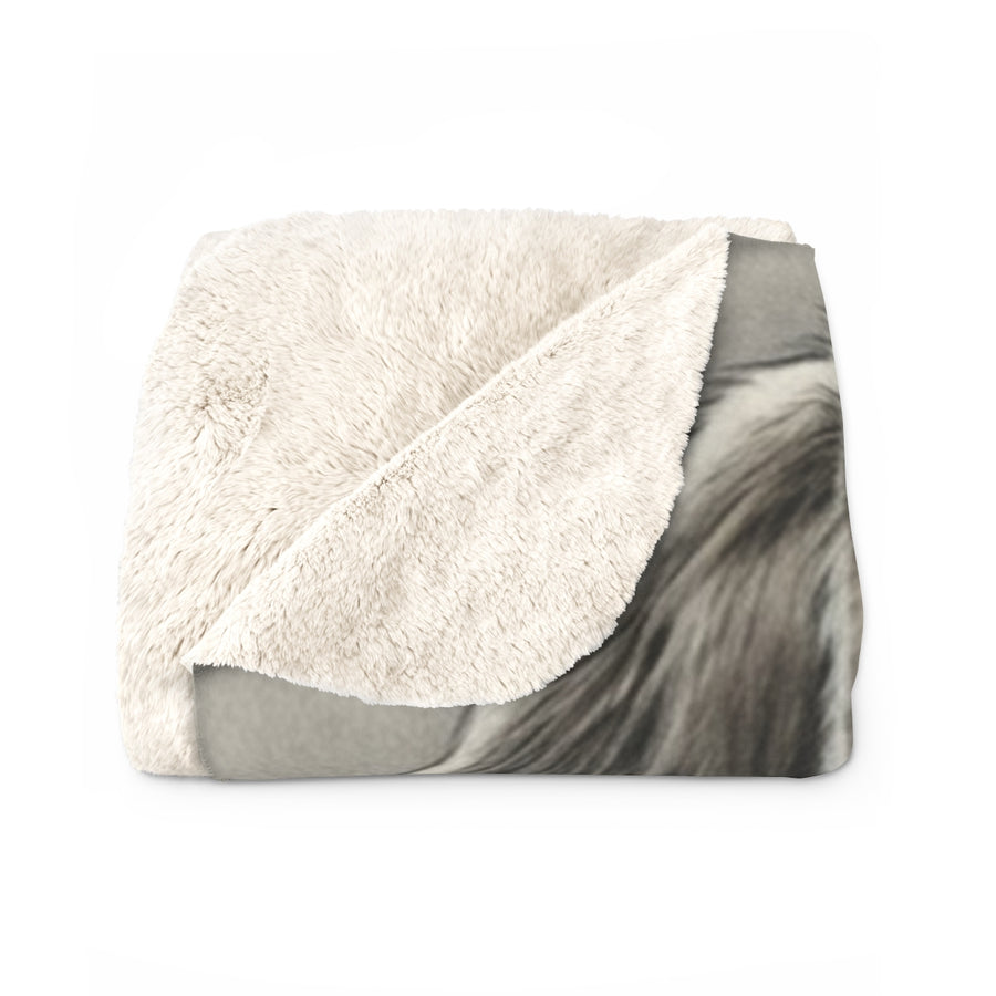 Beagle Charcoal Portrait Art Throw Blanket | Premium Dog Prints | Tritan