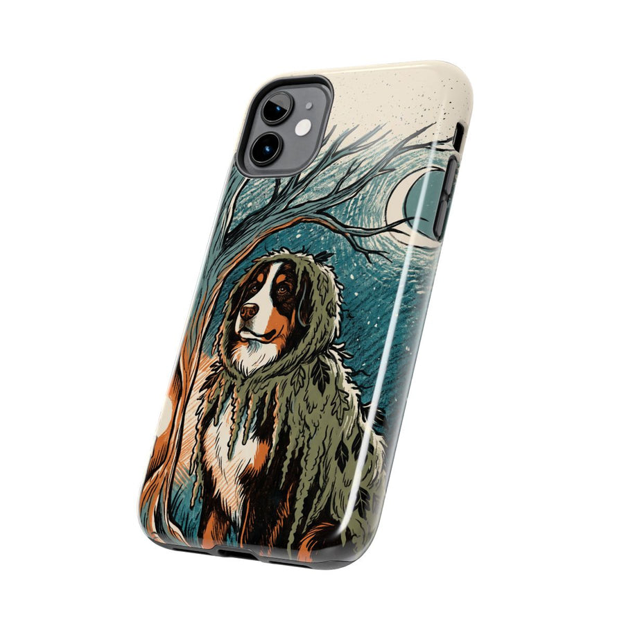Bernese Mountain Dog Halloween tough phone case by Tritan, side