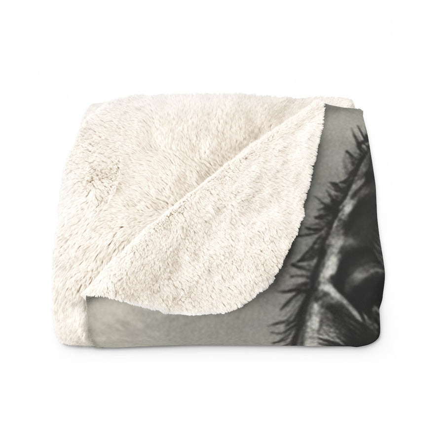 Cane Corso Charcoal Portrait Sherpa Fleece Blanket | Dog Lover Gift