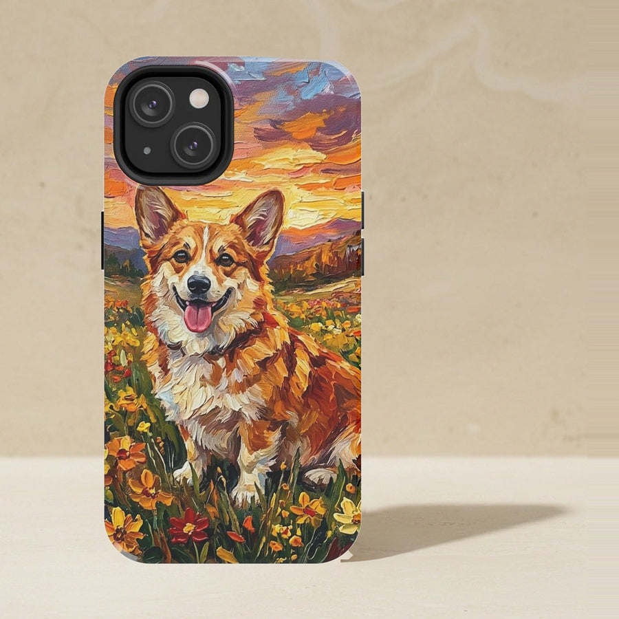 Pembroke Welsh Corgi Acrylic tough phone case by Tritan, angled view