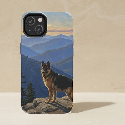 German Shepherd Acrylic Phone Case, Colorful Dog Art, German Shepherd Lover Gift, Tough Case for iPhone and Samsung
