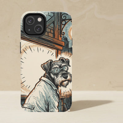 Miniature Schnauzer Halloween Phone Case, Spooky Season Dog Art, Miniature Schnauzer Lover Gift, Tough Case for iPhone and Samsung