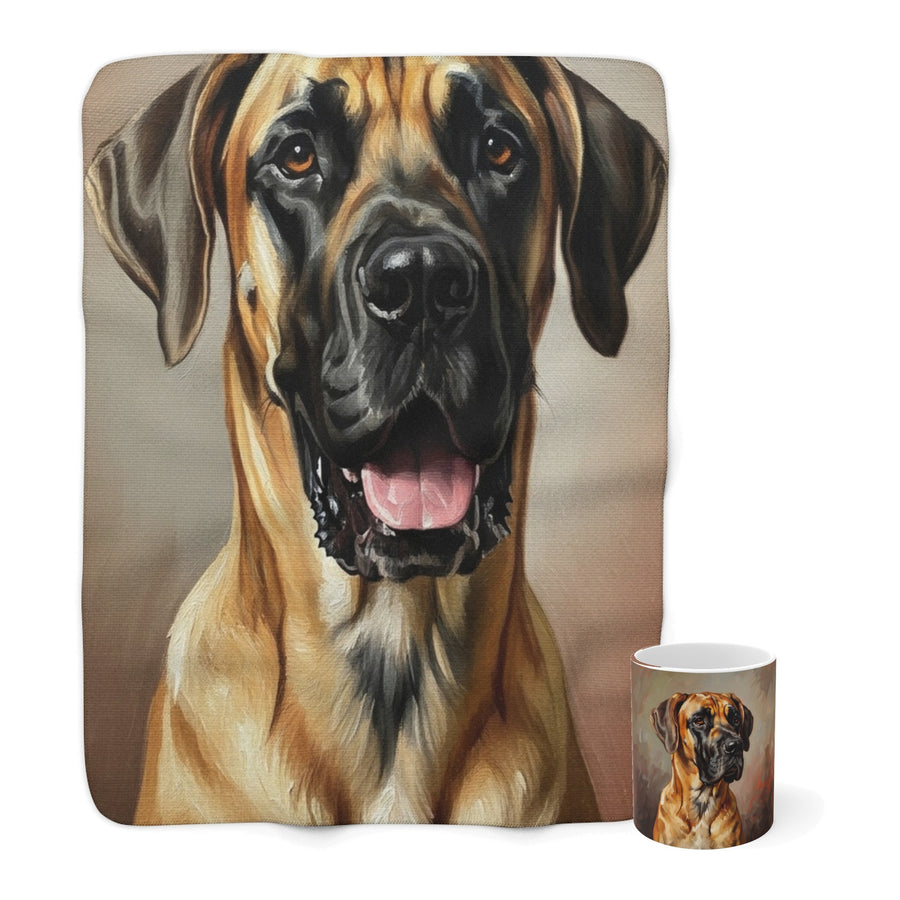 Great Dane Cozy Set — 2-Piece Blanket + Mug Gift Set | Oil | Tritan