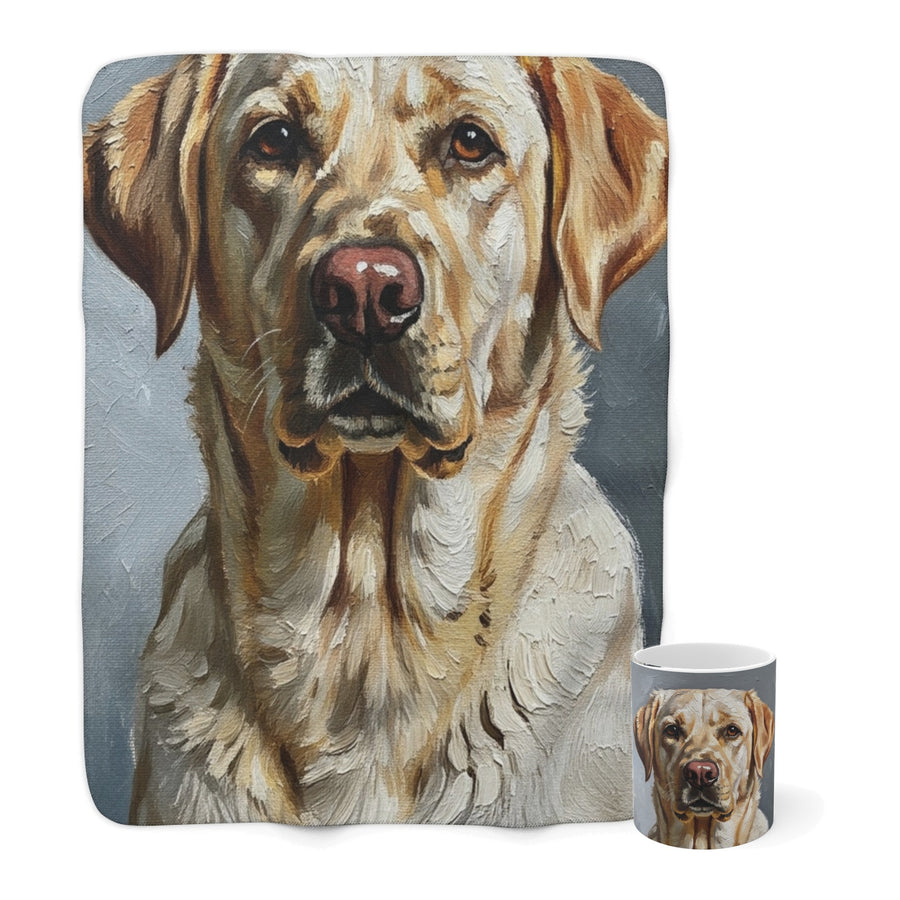 Labrador Retriever Cozy Set — 2-Piece Blanket + Mug Gift Set | Oil | Tritan