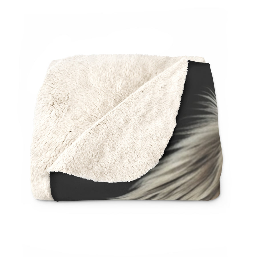 Golden Retriever Charcoal Portrait Throw Blanket | Premium Dog Prints | Tritan