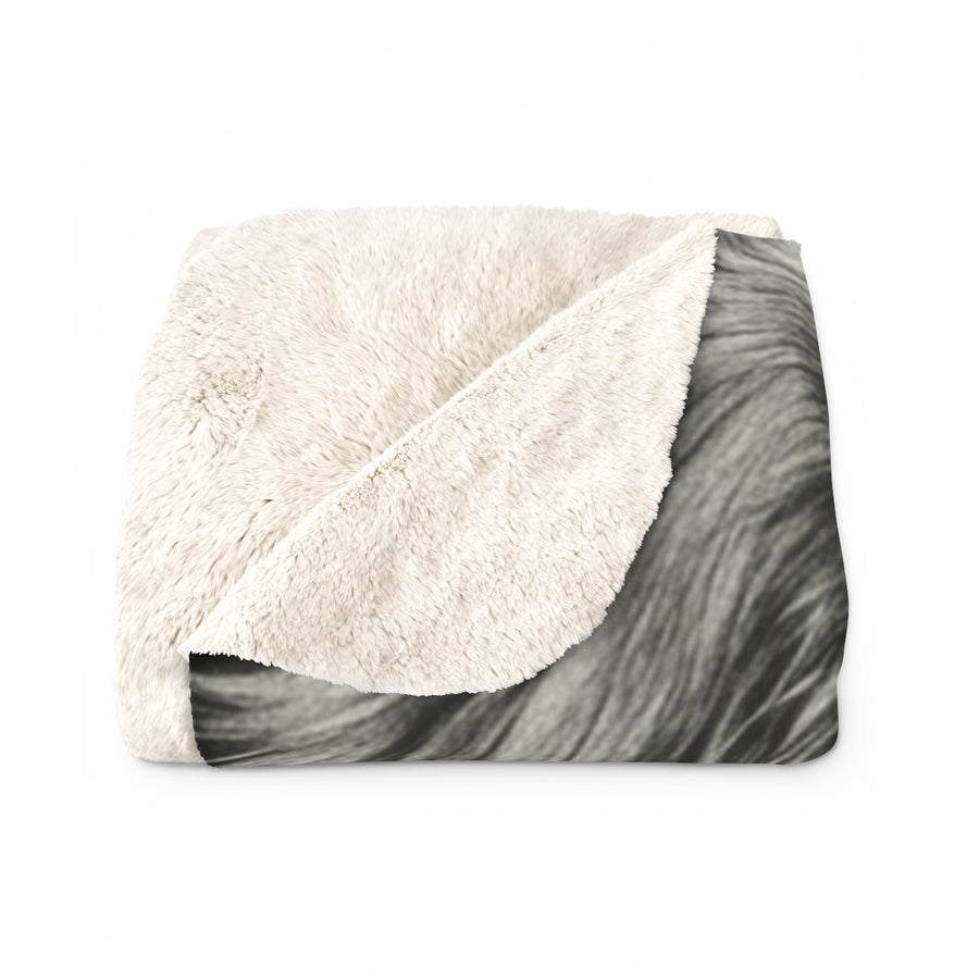 Havanese Charcoal Portrait Throw Blanket | Premium Dog Prints | Tritan