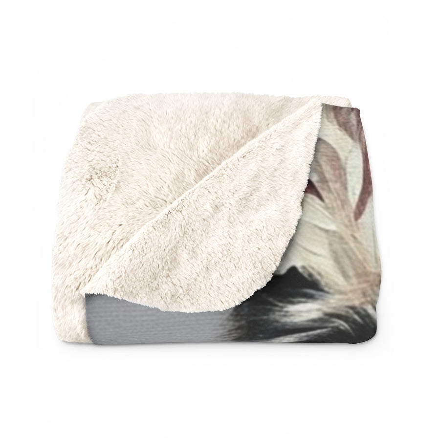 Husky Oil Portrait Regal Throw Blanket | Premium Dog Prints | Tritan