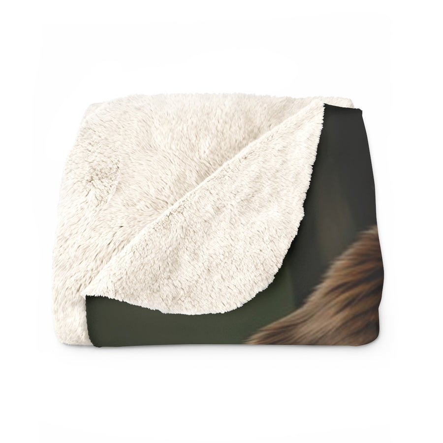 Labrador Retriever Medieval Knight Portrait Regal Throw Blanket | Premium Dog Prints | Tritan